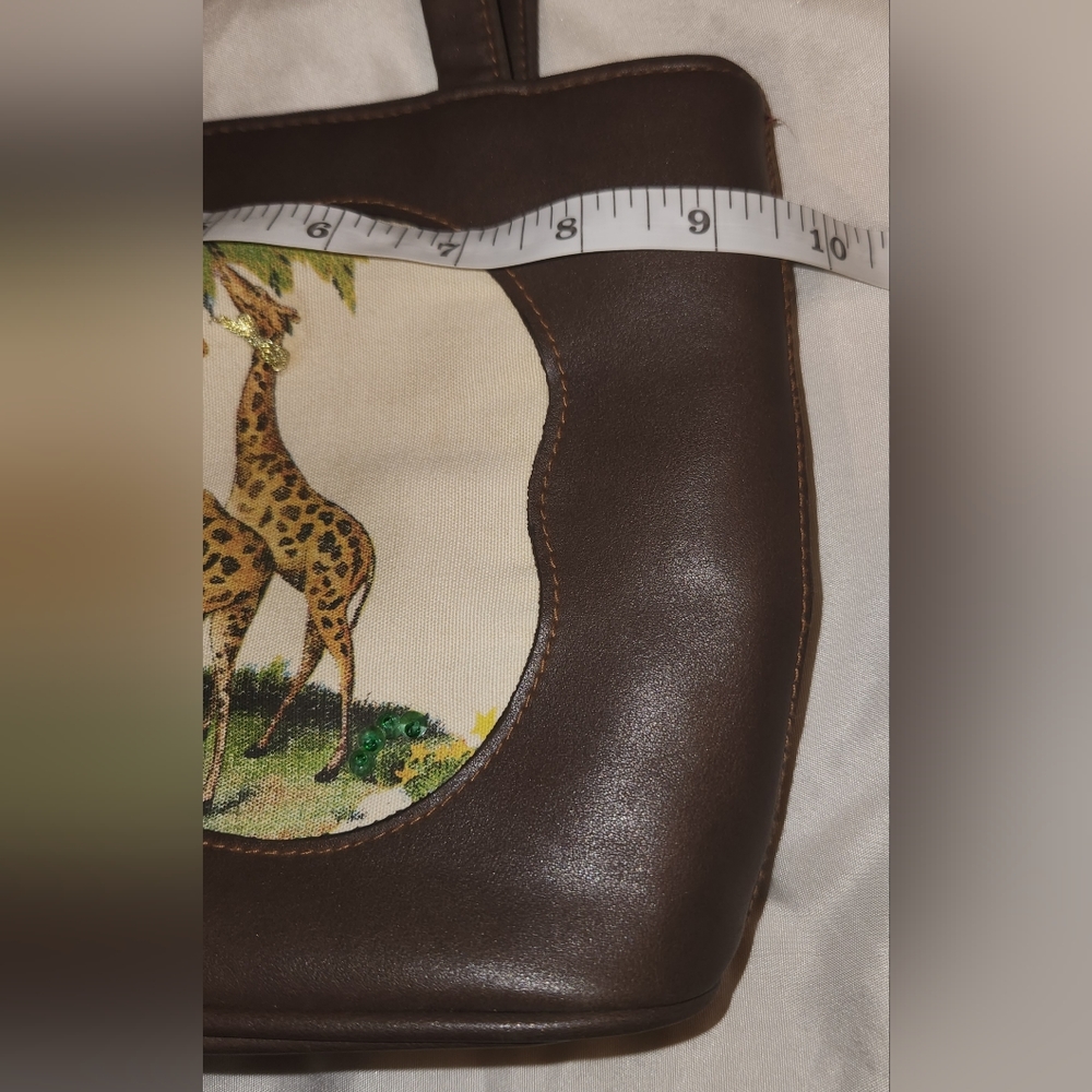 3 for $30* Giraffe Safari Brown Handbag - Picture 7 of 7